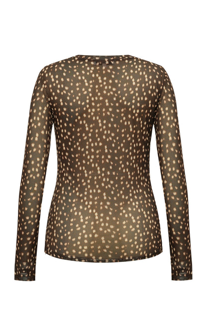A-Vew Bluse - Silke Bambi - Dark Brown