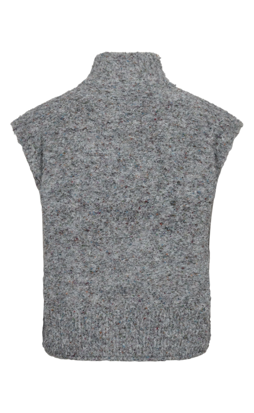 Freequent Vest - Grsnemes - Dark Grey Melange