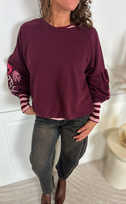 Marta Du Chateau Sweatshirt - Luretta - Wine