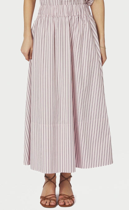 Neo Noir Nederdel - Yara Long Double Stripe - Rose