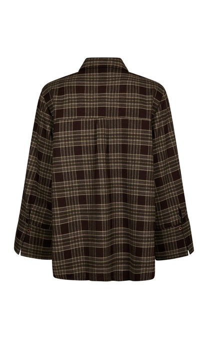 Neo Noir Skjorte - Dita Flannel Check - Brown