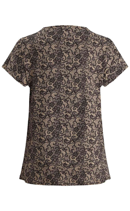 Liberte T-shirt - Alma - Mocca Brown Lace