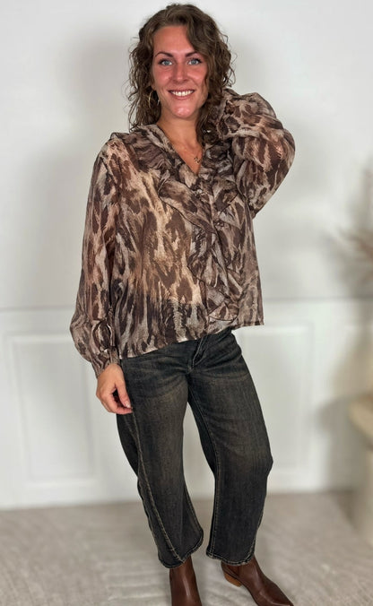 Marta Du Chateau Bluse - Pistacia - Leo