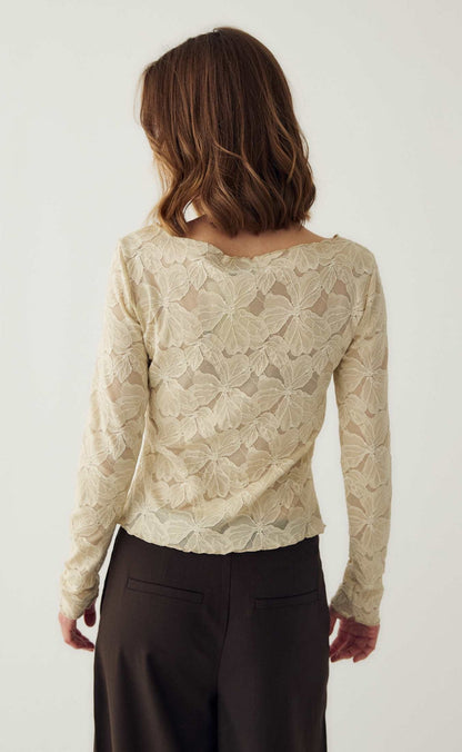 Noella Top - Mackinley - Antique White