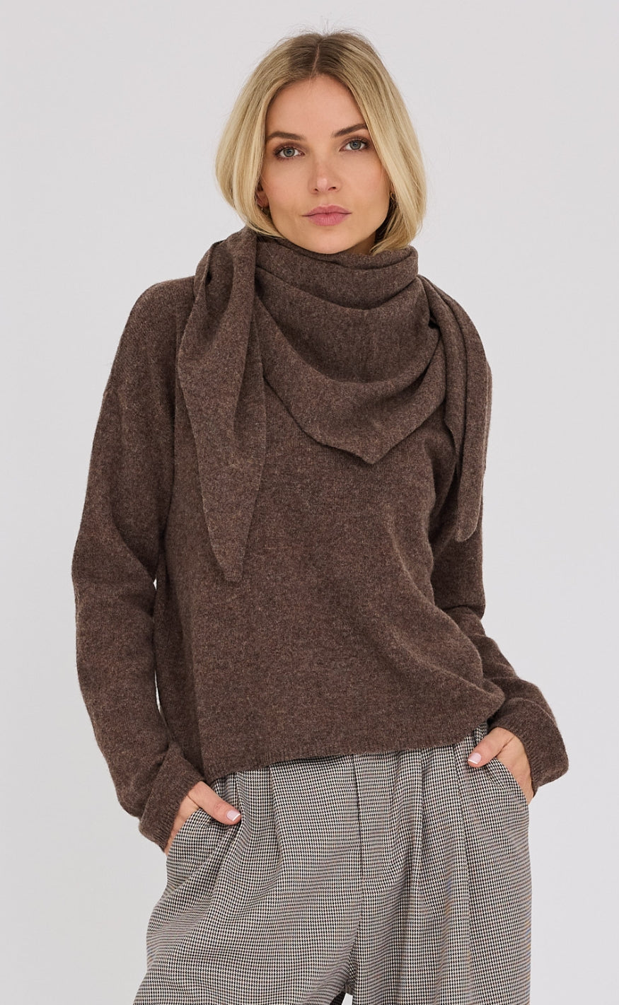 A-View Tørklæde - Merino - Brown