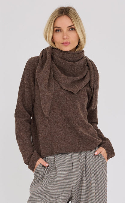 A-View Tørklæde - Merino - Brown