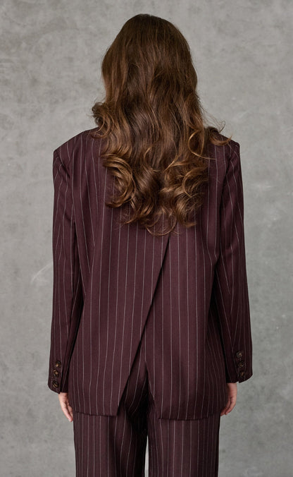Love & Divine Blazer - Love1648 - Brown Pinstripes