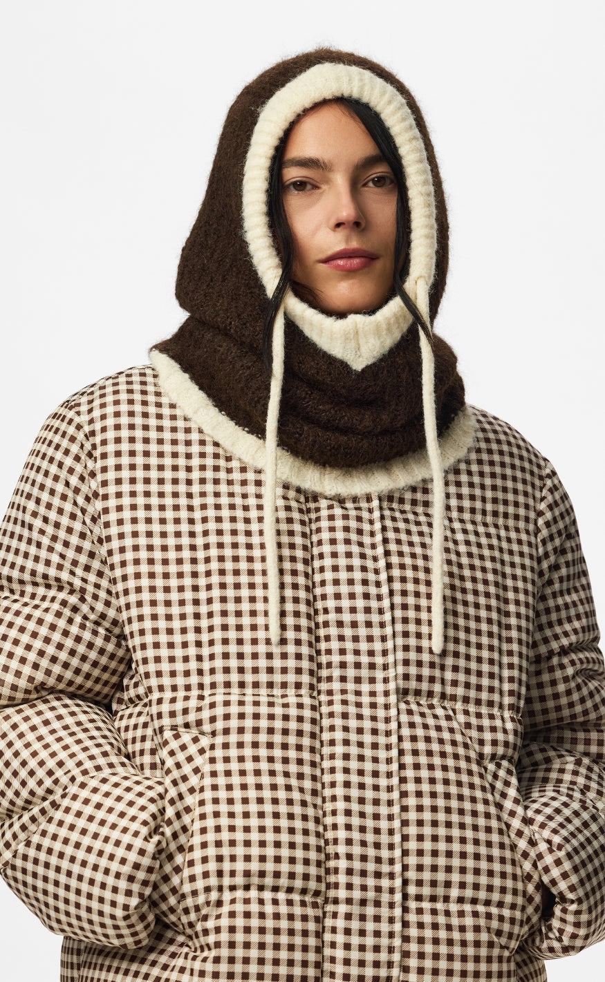 Pieces Balaclava - Nambi - Hot Fudge Whitecap Gray Contrast