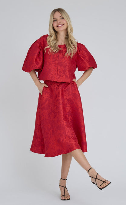 A-View Nederdel - Kora - Rush Red
