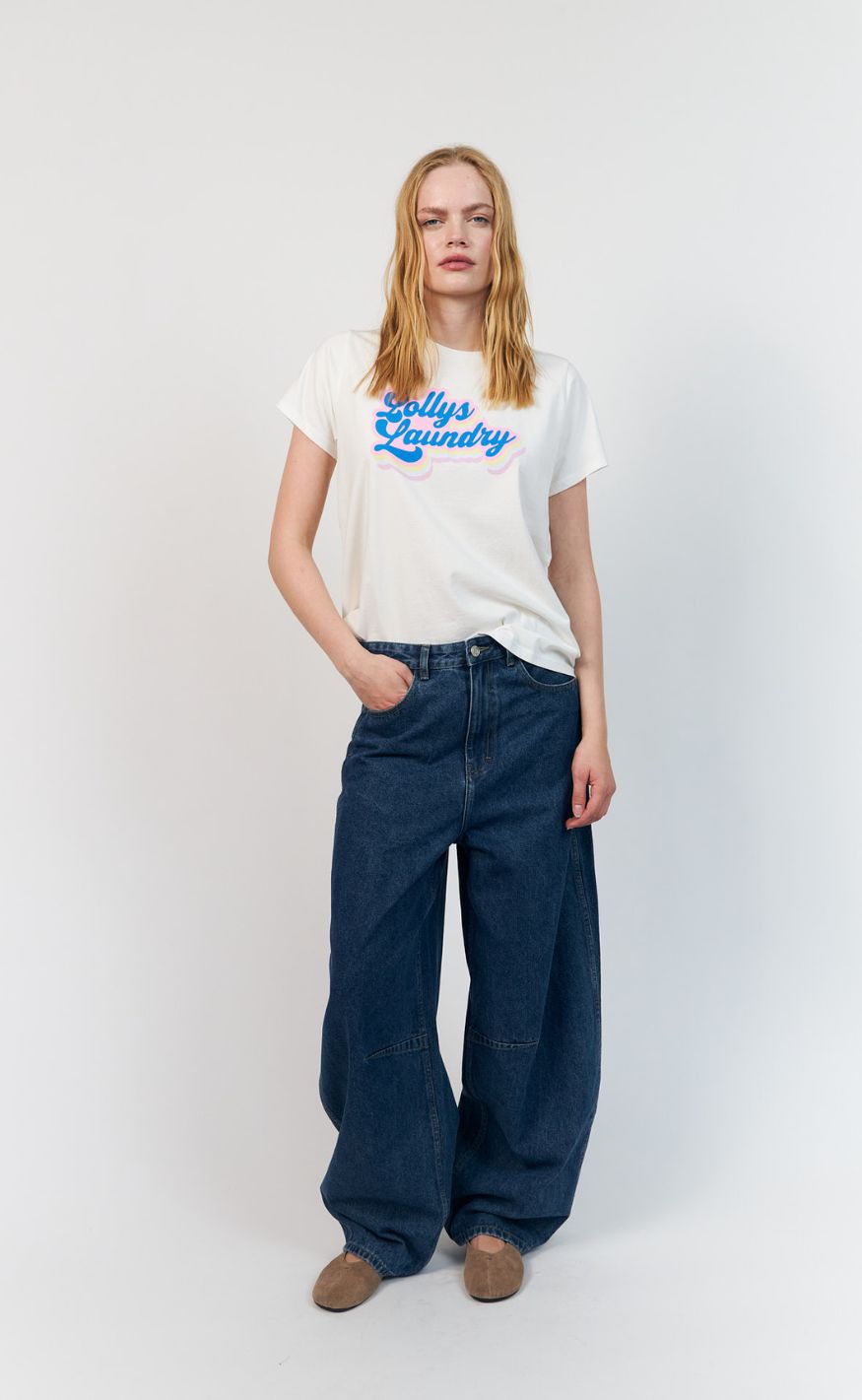 Lollys Laundry T-shirt - RomaLL SS - White