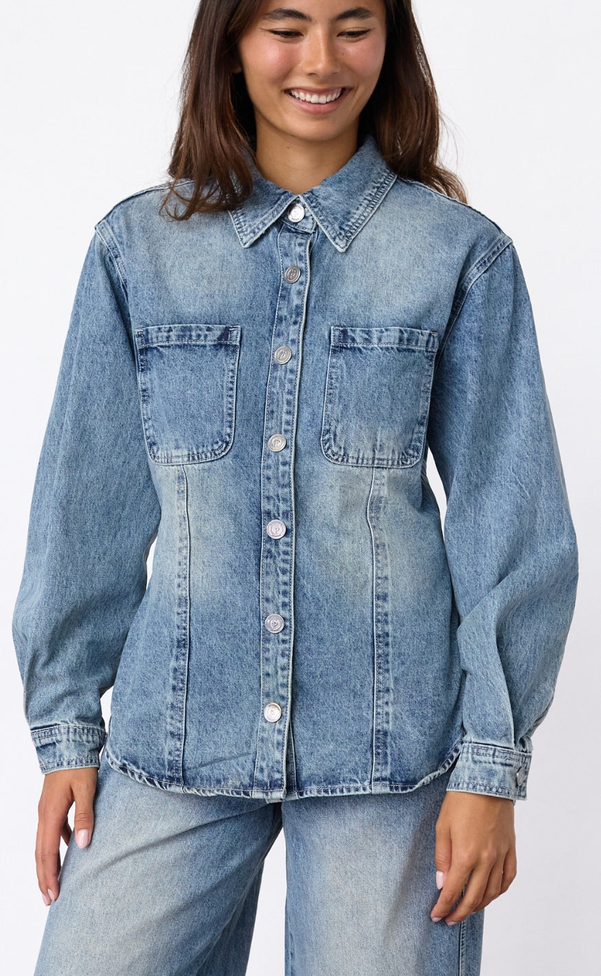 Sisters Point Skjorte - FIORA-SH - Vintage Denim