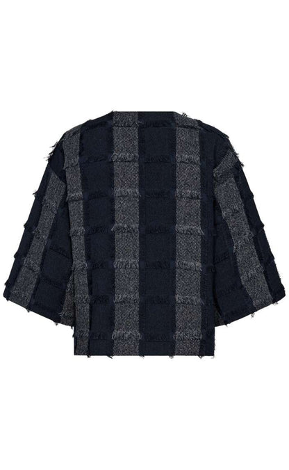 Freequent Jakke - Jolene - Navy Blazer w. Star Off-white