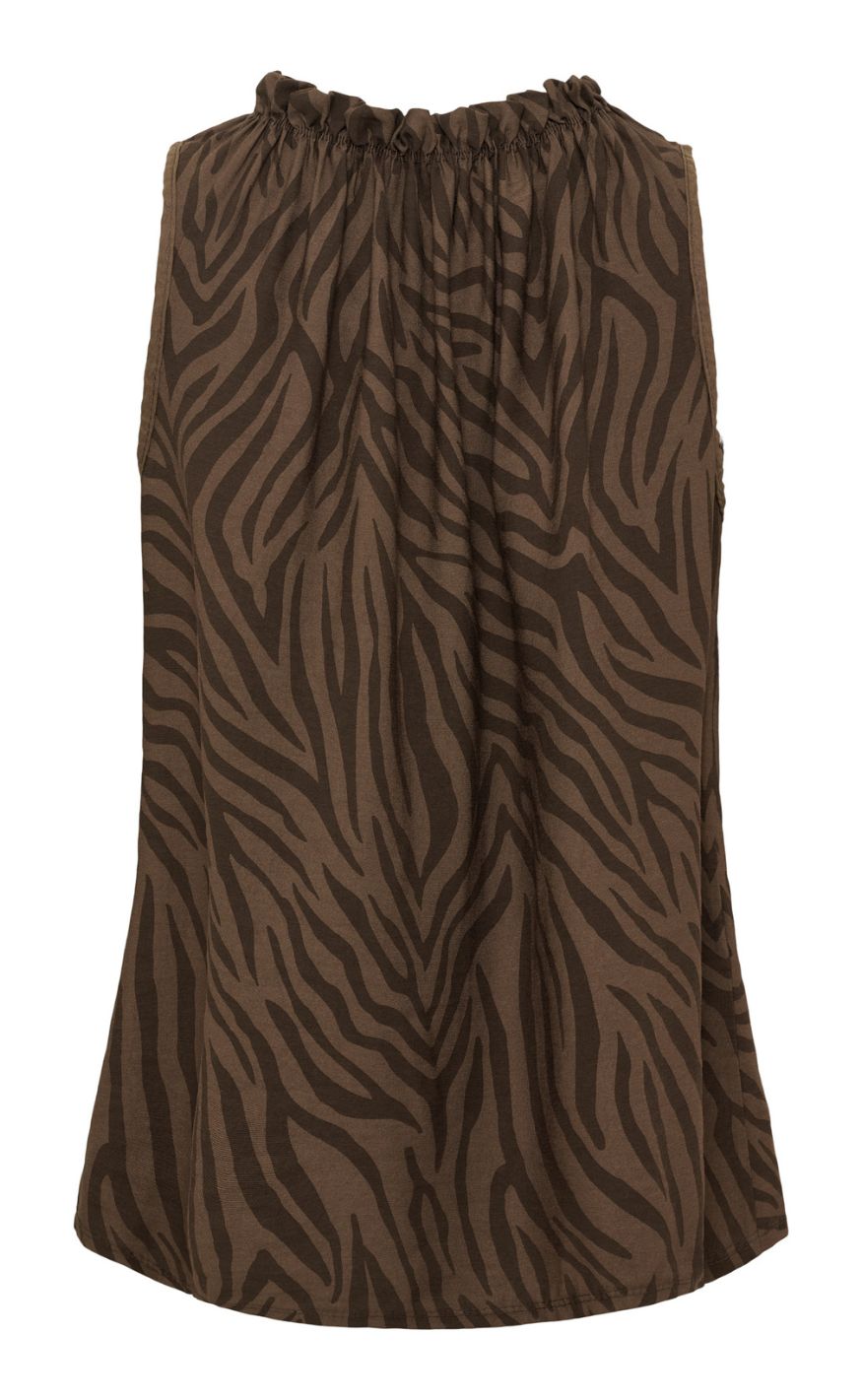 Marta Du Chateau Top - Lucina Zebra - Brown