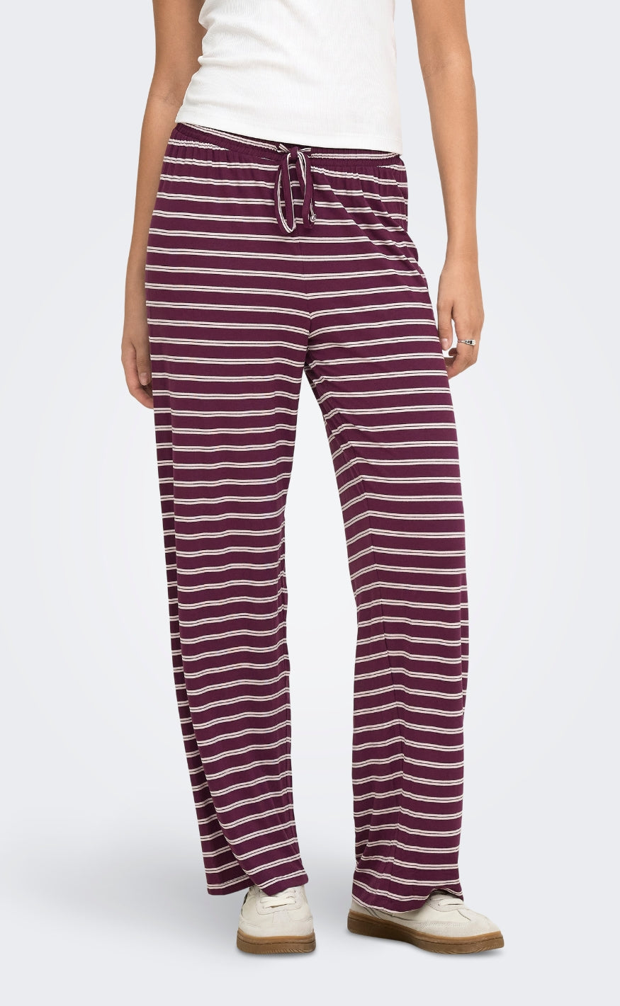 ONLY Bukser - Linina Long - Fig Pale Lilac