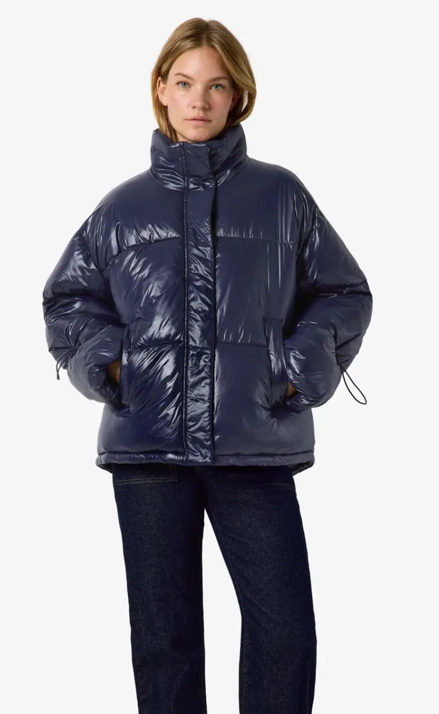 Noisy May Jakke - Allie Shiny - Navy Blazer