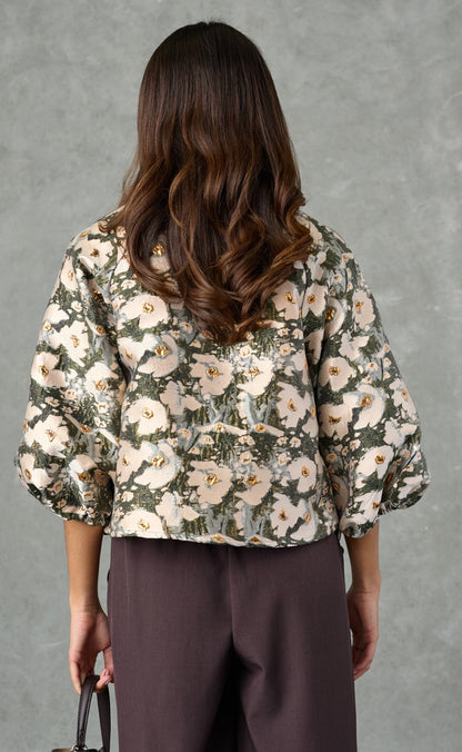Love & Divine Top - Love1639 - Green Flower