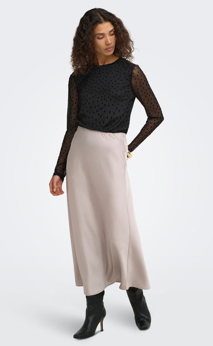 ONLY Bluse - Nova Mesh - Black/Black Dots