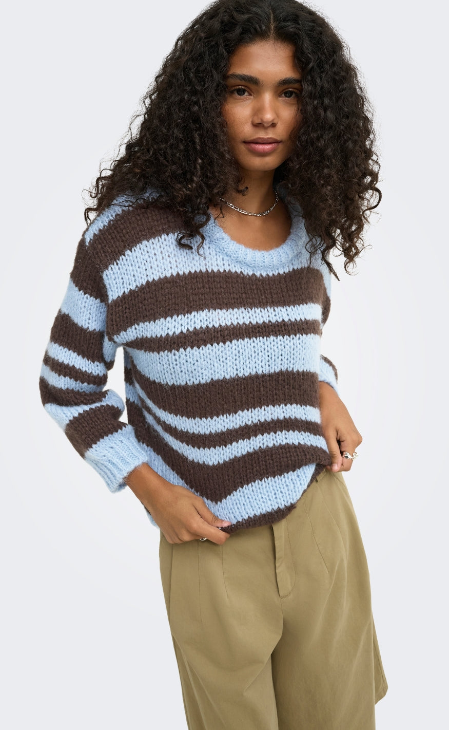 ONLY Strik - Nordic - Dusty Blue Block/Coffee Bean