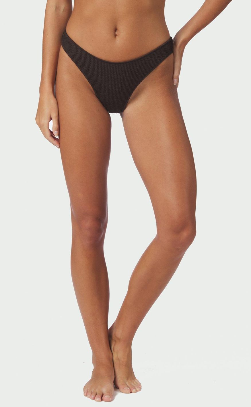 Neo Noir Bikini Underdel - Skin Sand Crepe - Dark Brown