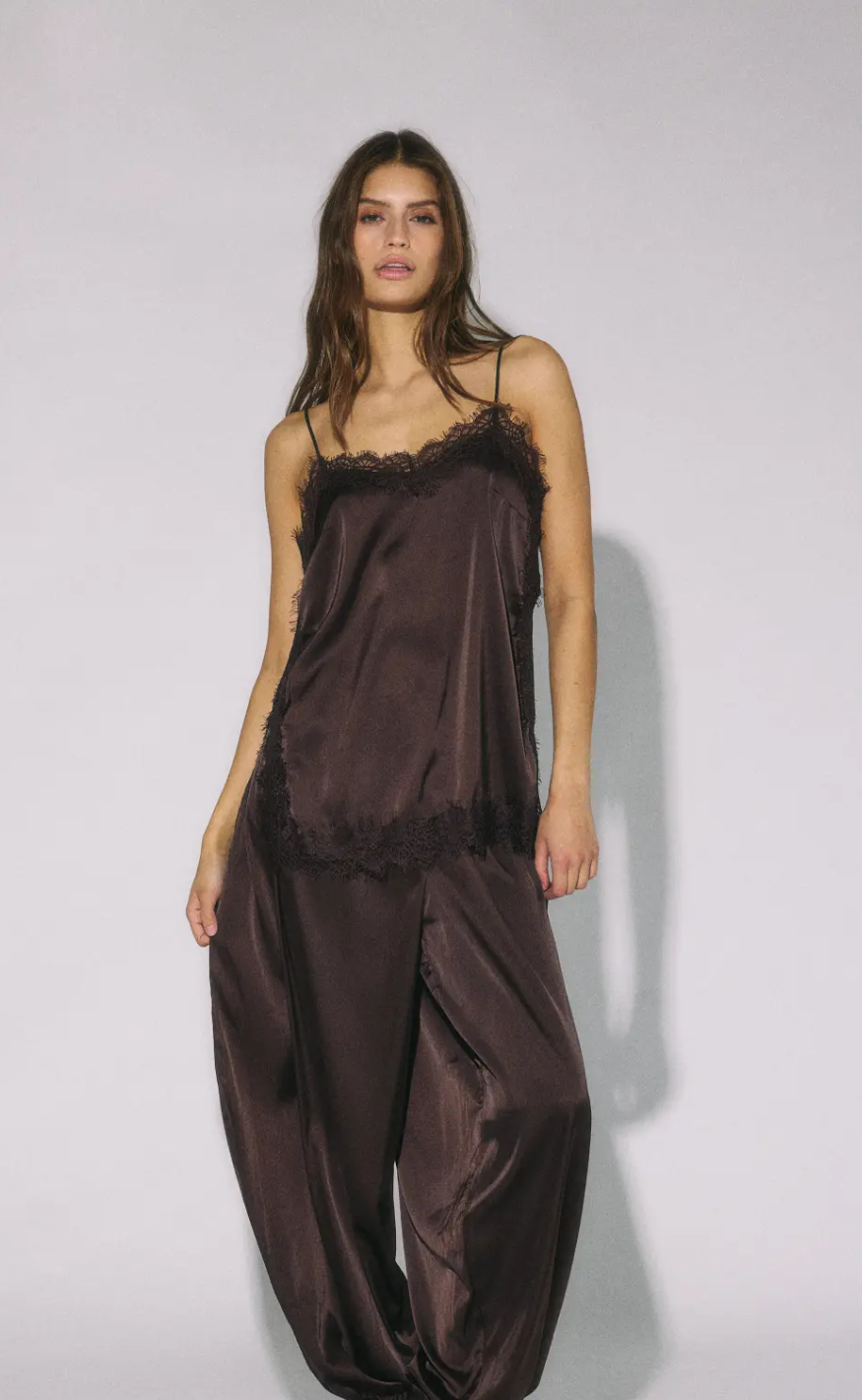 Noisy May Top - Louise - Chocolate Brown
