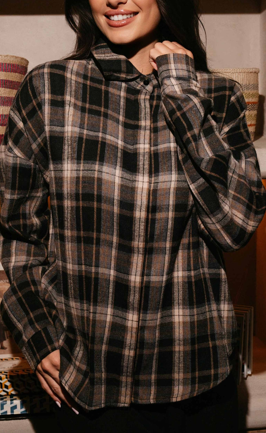 Liberte Skjorte - Siri - Black Creme Check