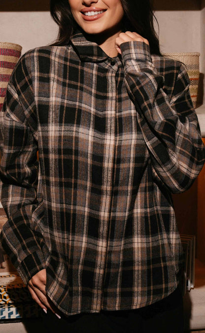 Liberte Skjorte - Siri - Black Creme Check