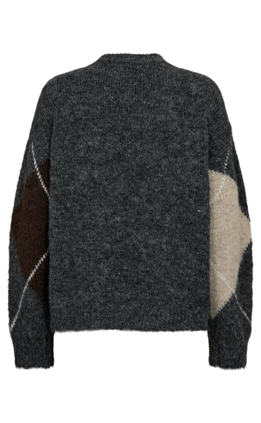 Freequent Strik - Grslulu Argyle - Dark Grey Ml w. Oyster Grey Ml.