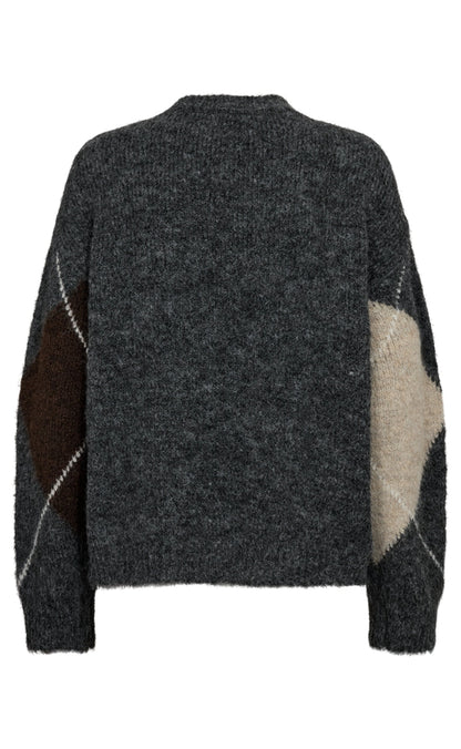 Freequent Strik - Grslulu Argyle - Dark Grey Ml w. Oyster Grey Ml.
