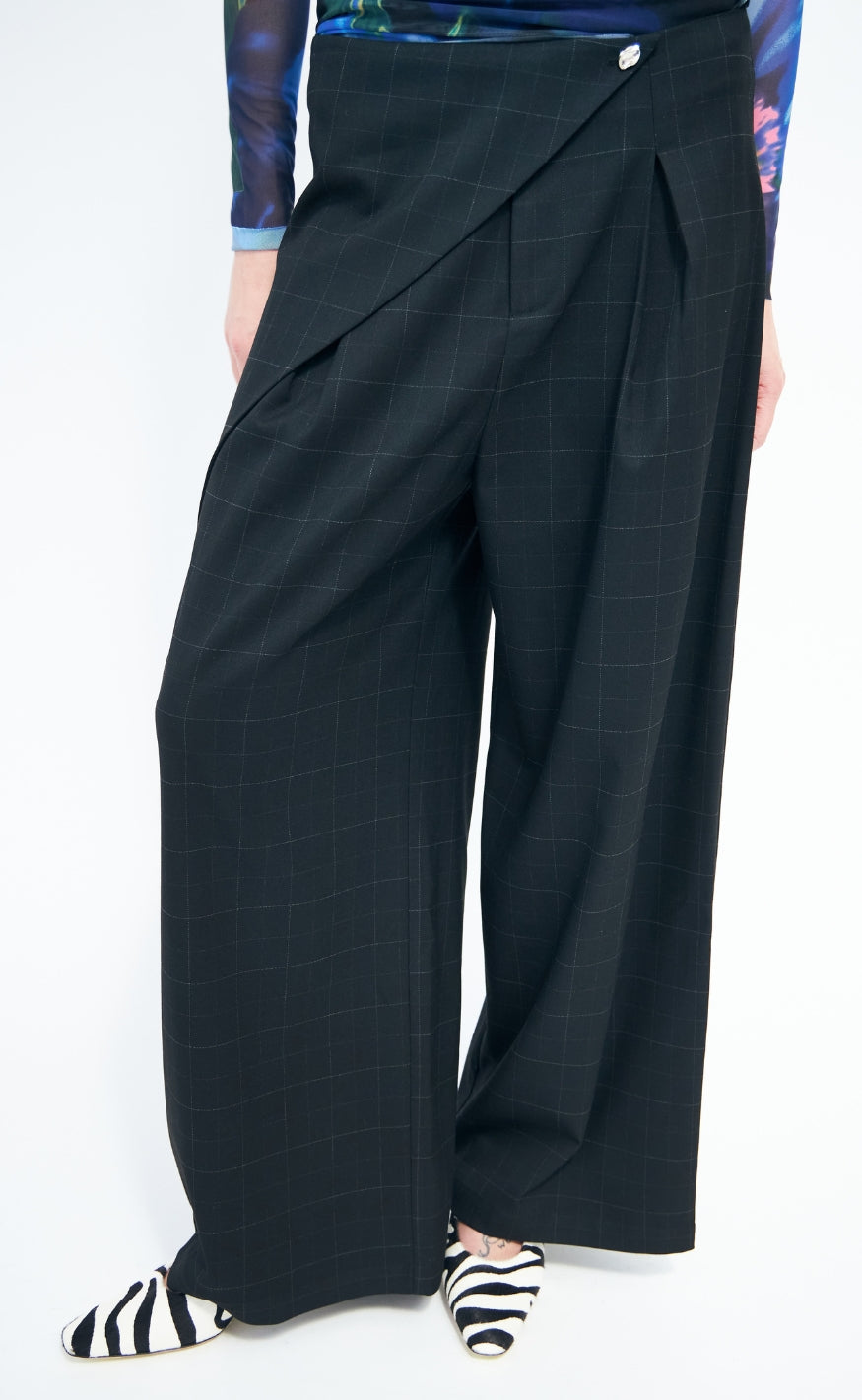 Cras Bukser - Aisha - Dark Grey Check