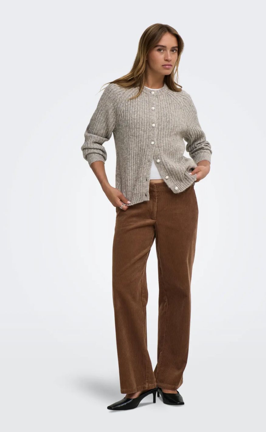 ONLY Cardigan - Kalibu - Silver Mink Melange