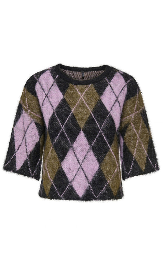 ONLY Strik - Noeme SS - Black Argyle/Beech/Violet Tulle/Mel