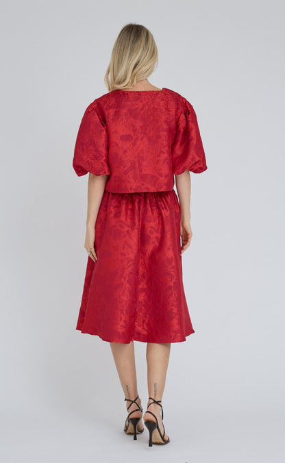 A-View Nederdel - Kora - Rush Red