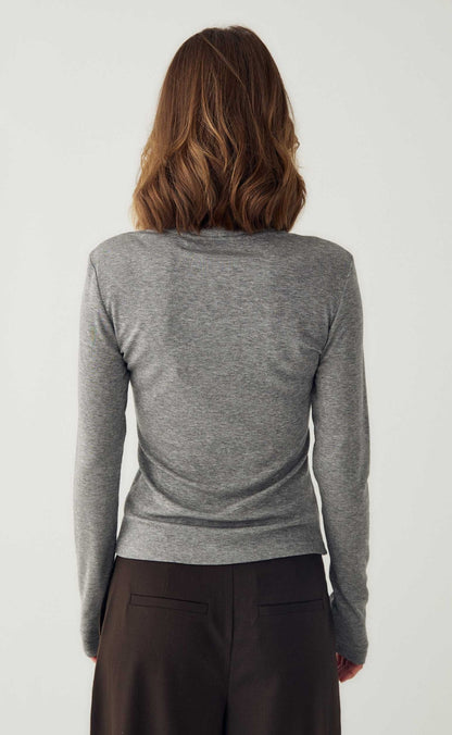 Noella Bluse - Maritza - Medium Grey Mel.