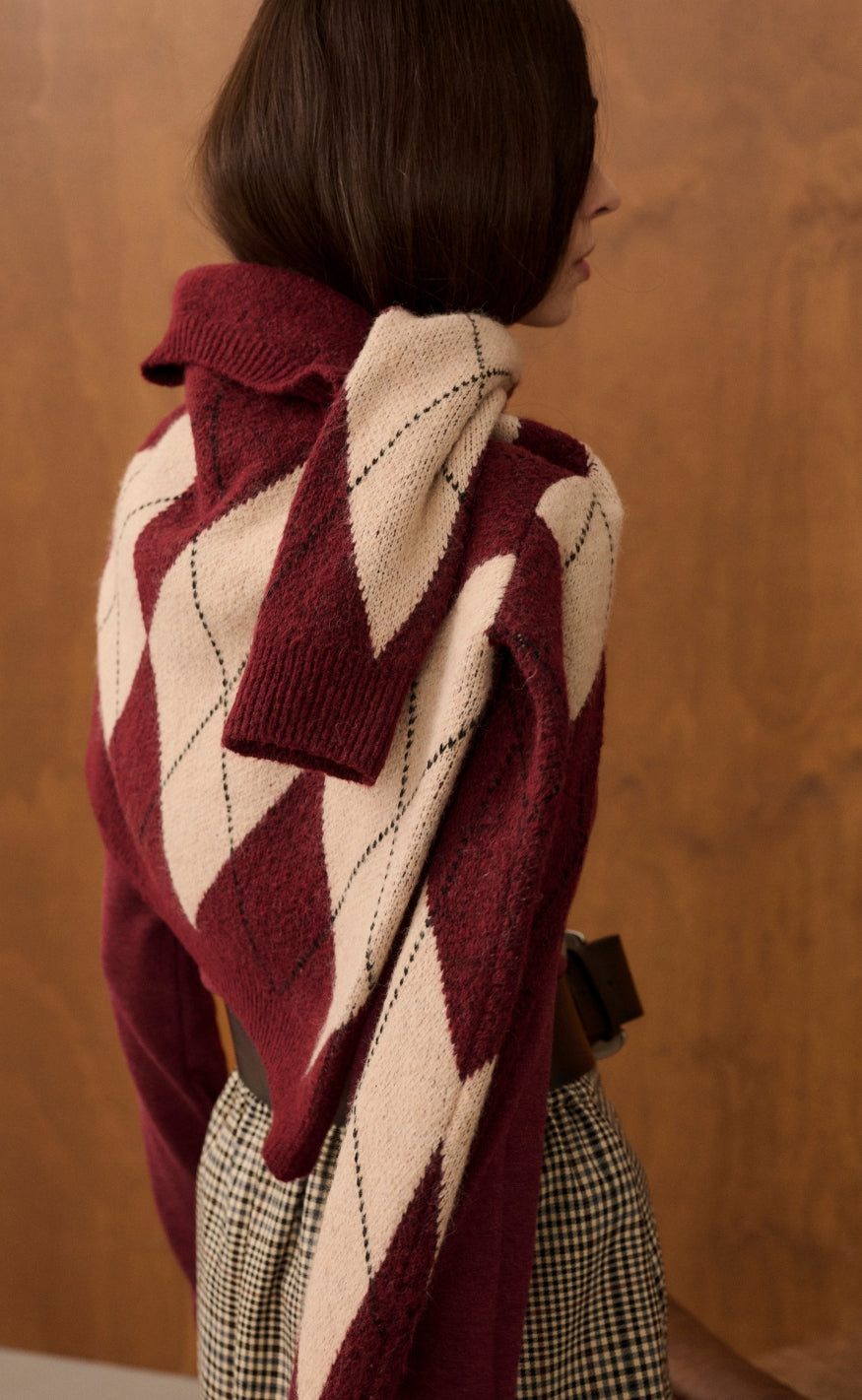 Culture Strik - Argyle - Burgundy Argyle
