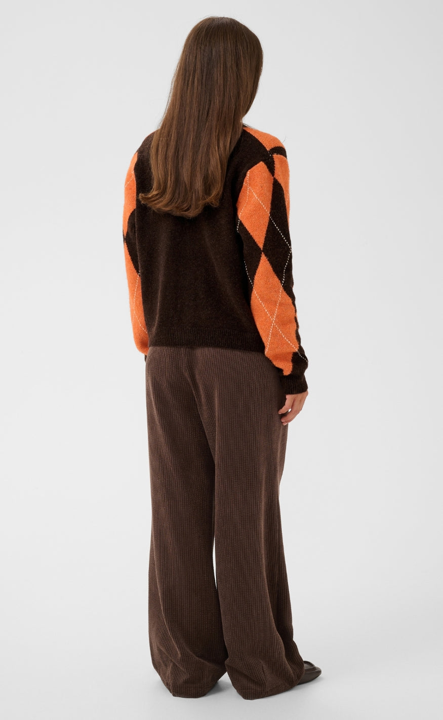 Culture Cardigan - Argyle - Brown Argyle