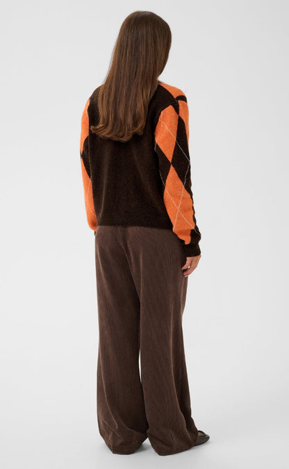 Culture Cardigan - Argyle - Brown Argyle