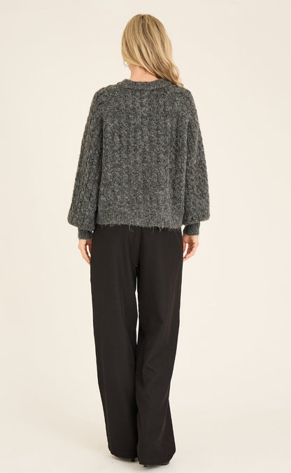 A-View Cardigan - Kabba - Dark Grey