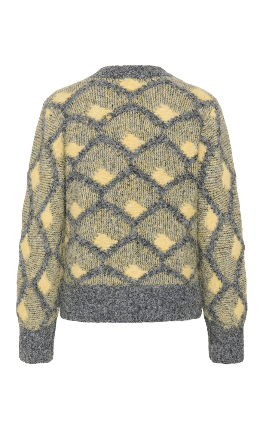 Culture Pullover - Gilan - Grey/Yellow