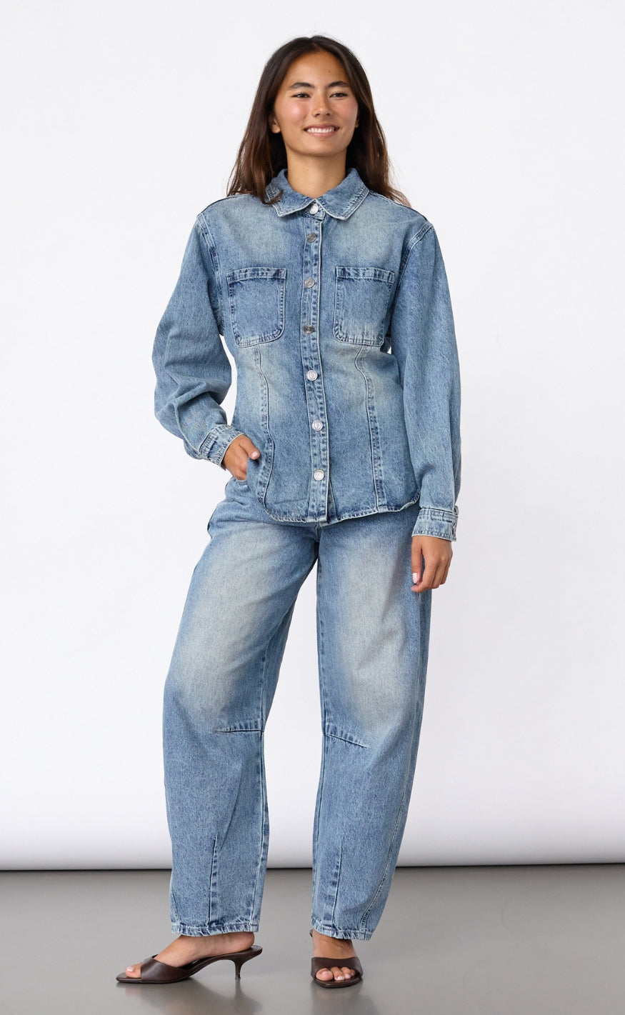Sisters Point Skjorte - FIORA-SH - Vintage Denim