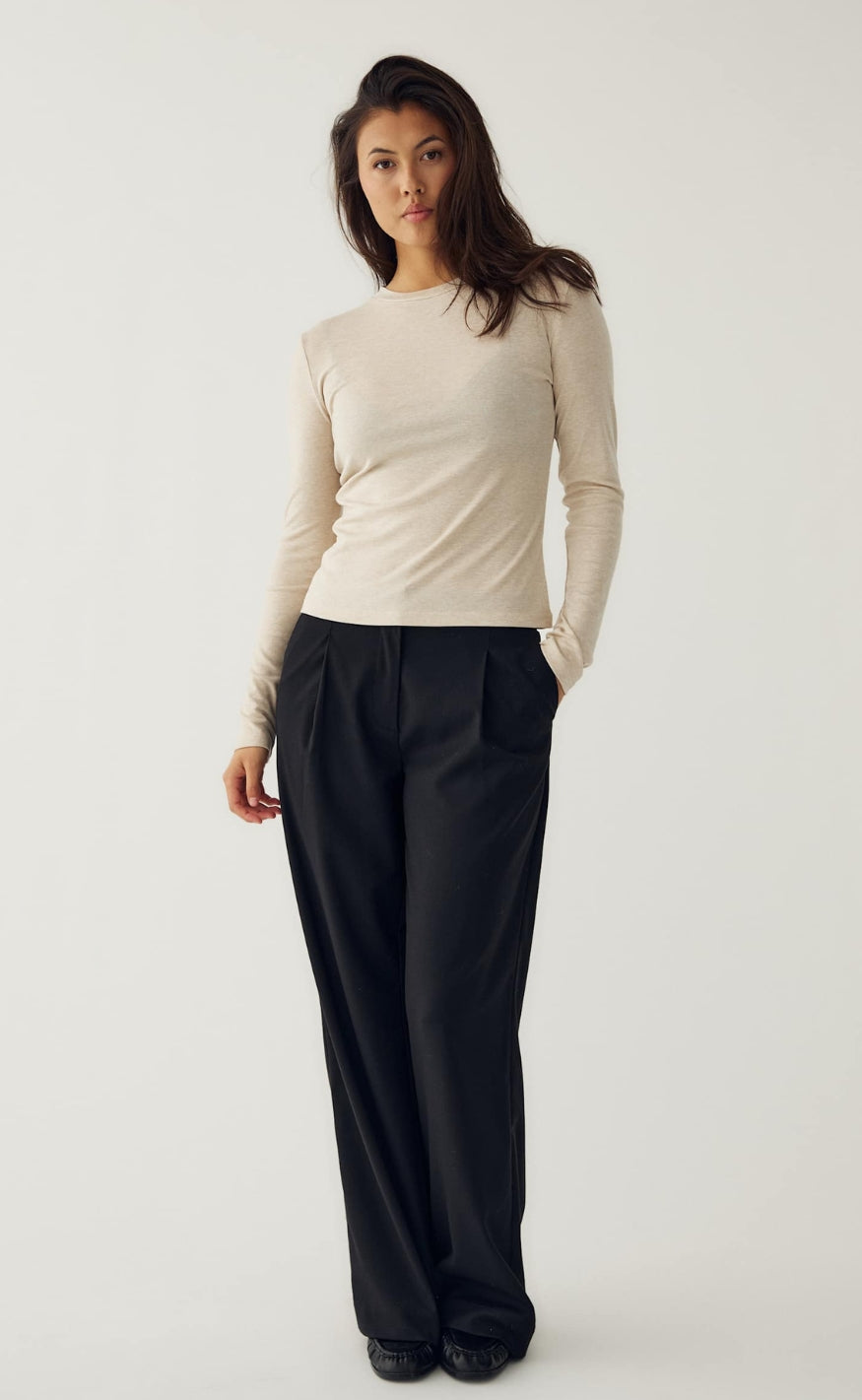 Noella Bluse - Lidie - Oatmeal Melange