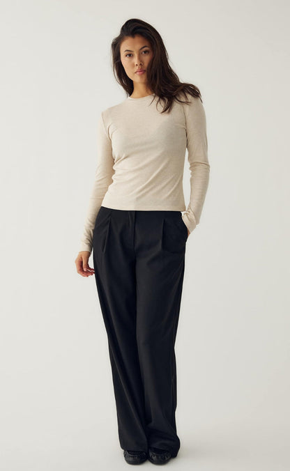 Noella Bluse - Lidie - Oatmeal Melange