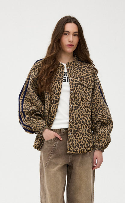 Gossia Jakke - Basma - Leopard Print/Cream Stripe