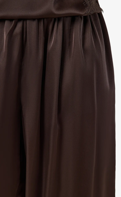 Noisy May Bukser - Louise Satin Balloon - Chocolate Brown