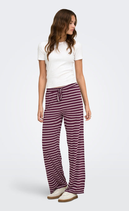 ONLY Bukser - Linina Long - Fig Pale Lilac