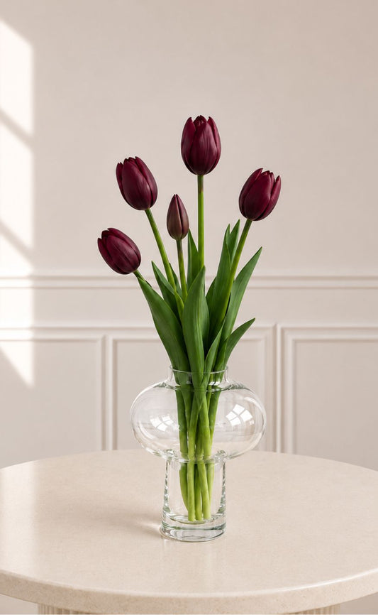 Sabloom Buket - Tulipaner - Burgundy