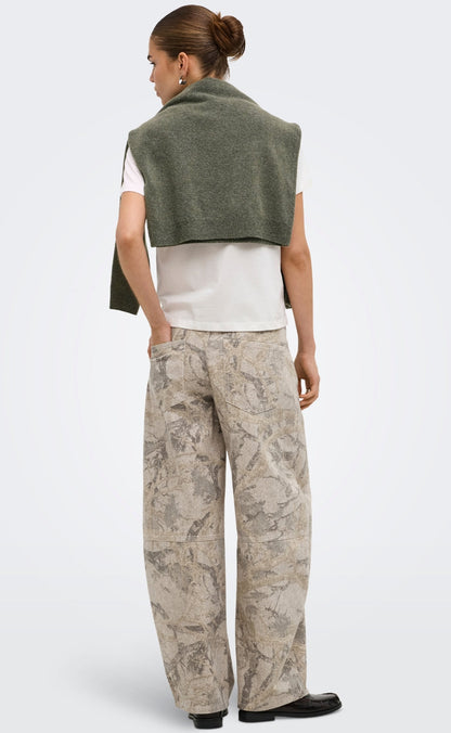 ONLY Bukser - Taylor-Banu Camo Barrel - Oatmeal