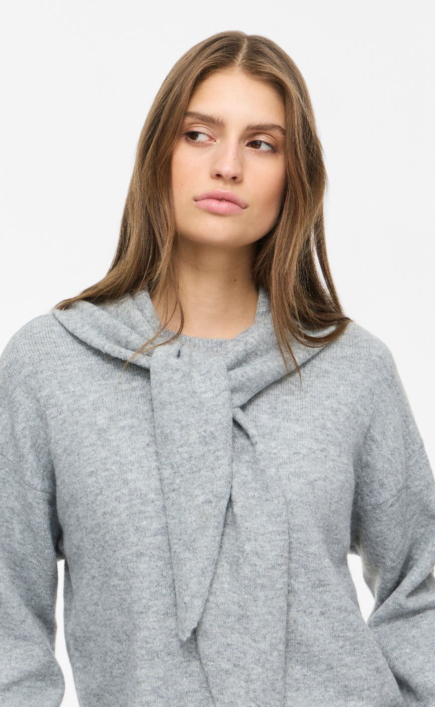 Noisy May Strik - Sabrina Scarf - Medium Grey Melange