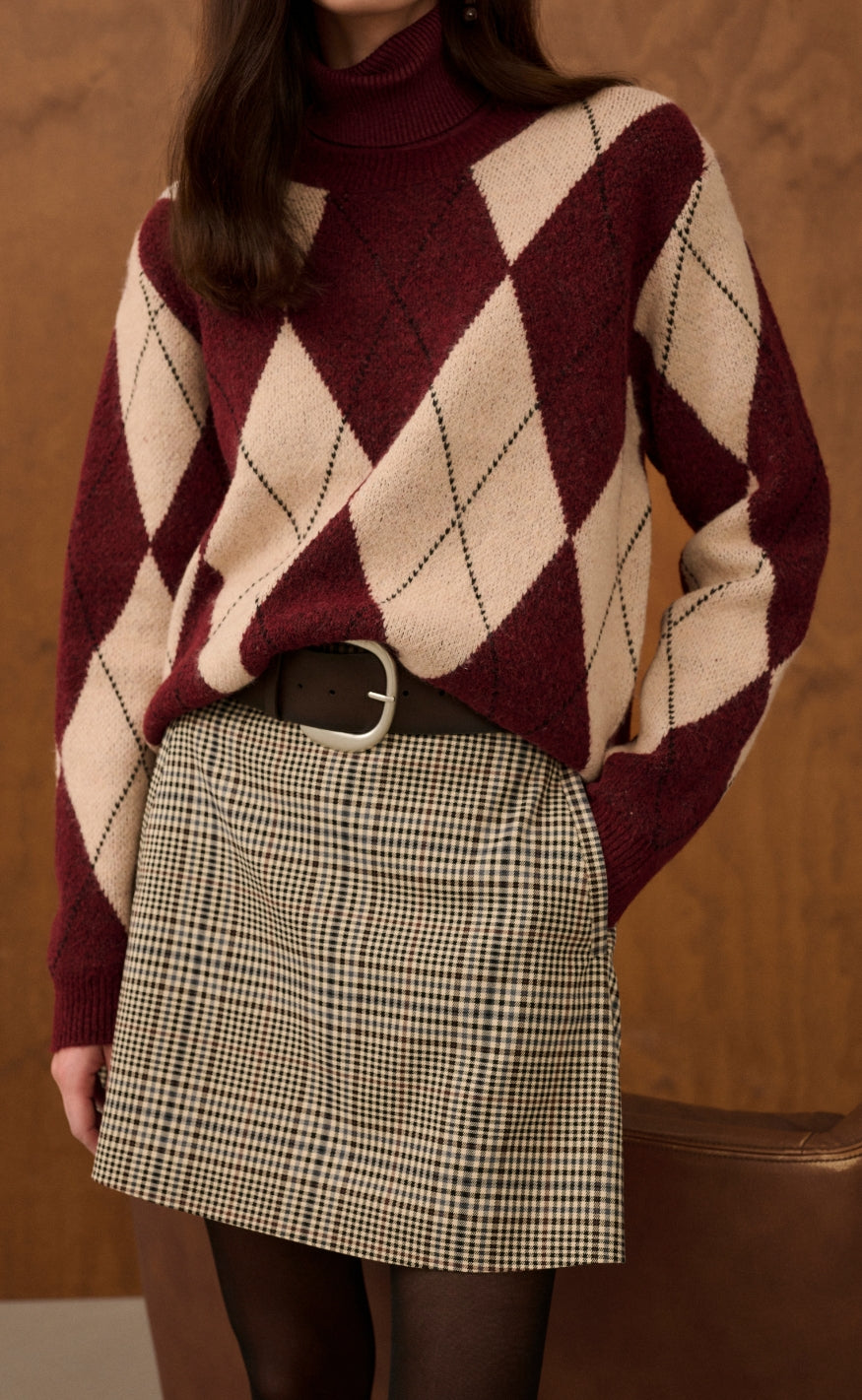 Culture Strik - Argyle - Burgundy Argyle