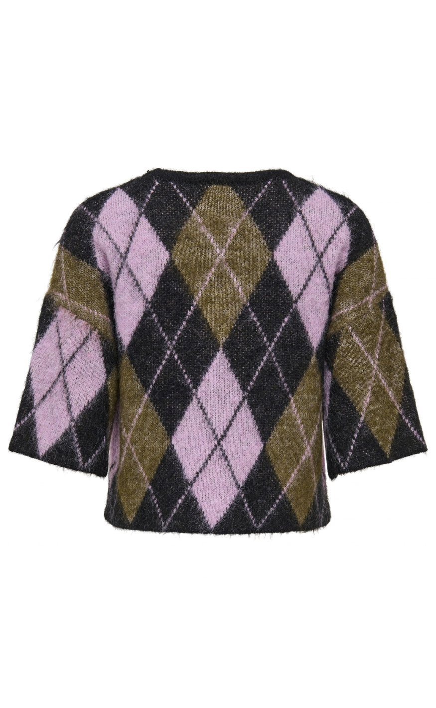 ONLY Strik - Noeme SS - Black Argyle/Beech/Violet Tulle/Mel