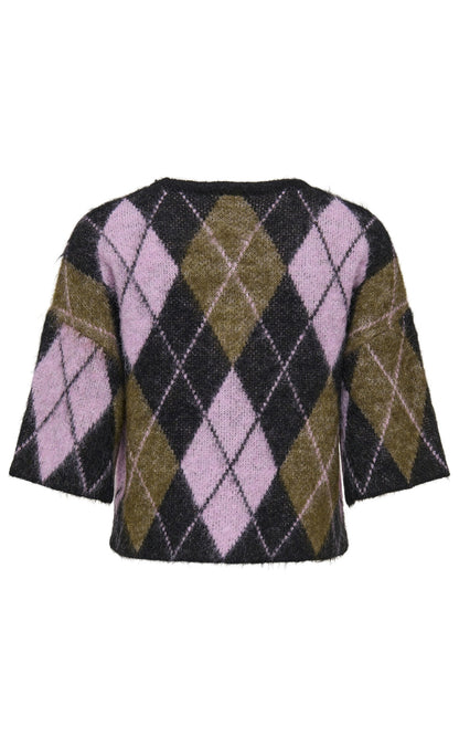 ONLY Strik - Noeme SS - Black Argyle/Beech/Violet Tulle/Mel